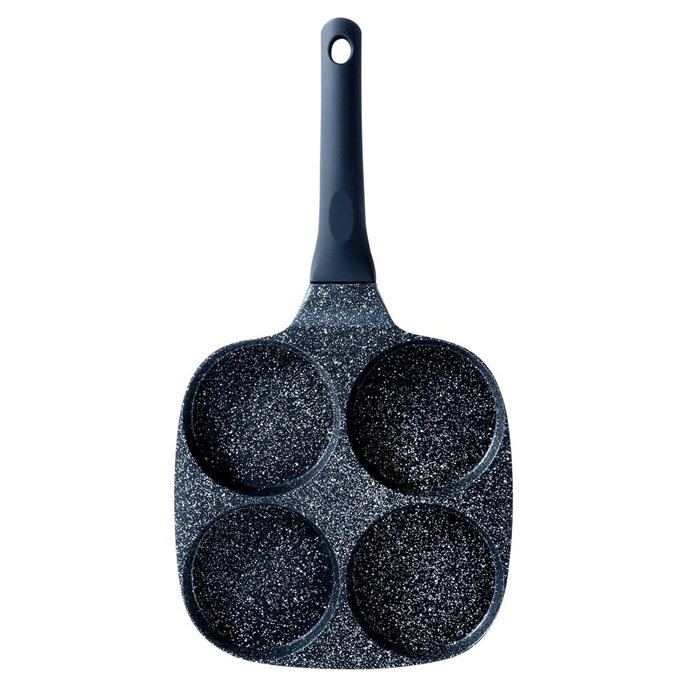 Granite egg pan 4 holes BLACK LINE 19 cm