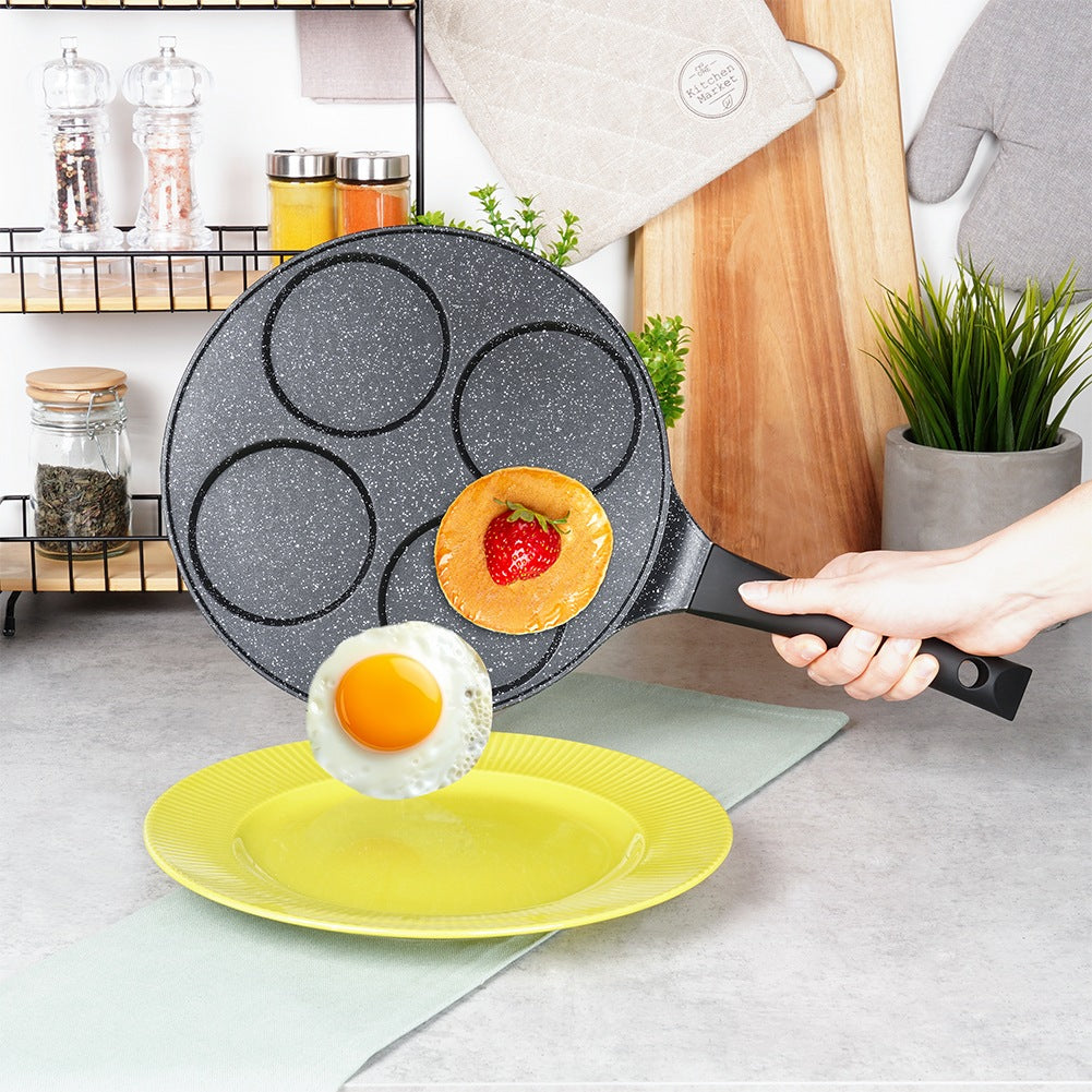 Granite egg pan 4 holes BLACK LINE 26 cm
