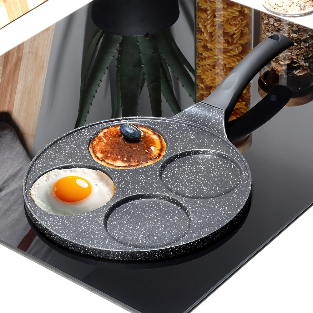 Granite egg pan 4 holes BLACK LINE 26 cm