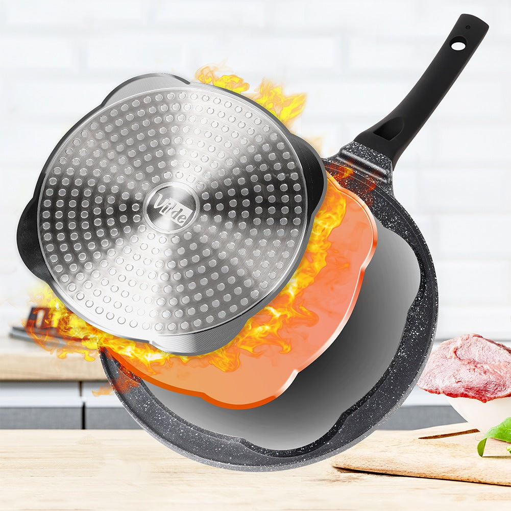 Granite egg pan 4 holes BLACK LINE 26 cm