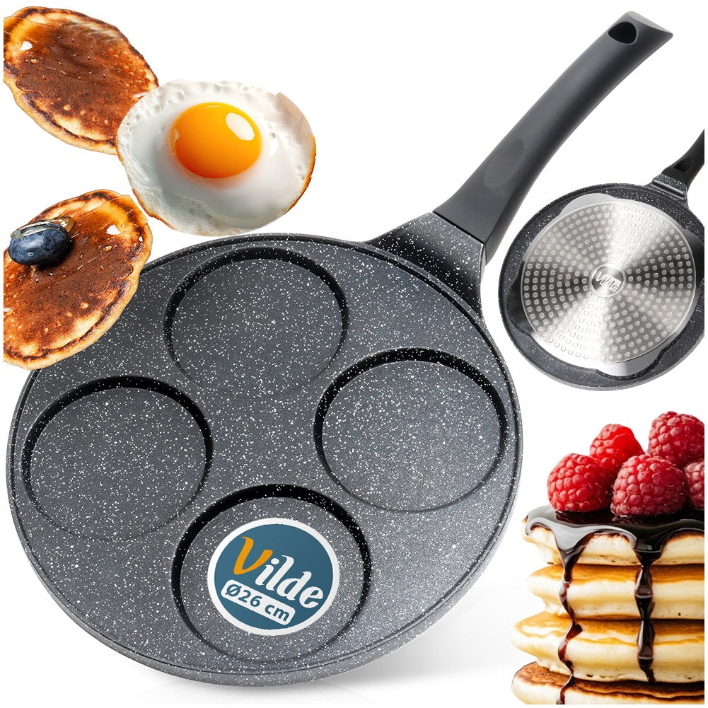 Granite egg pan 4 holes BLACK LINE 26 cm