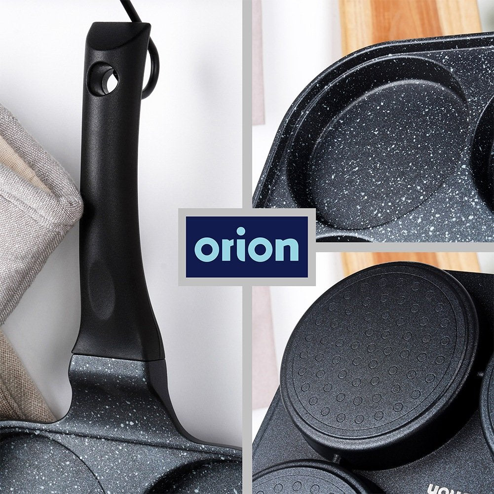 Granite egg pan 4 holes GRANDE 22x22cm