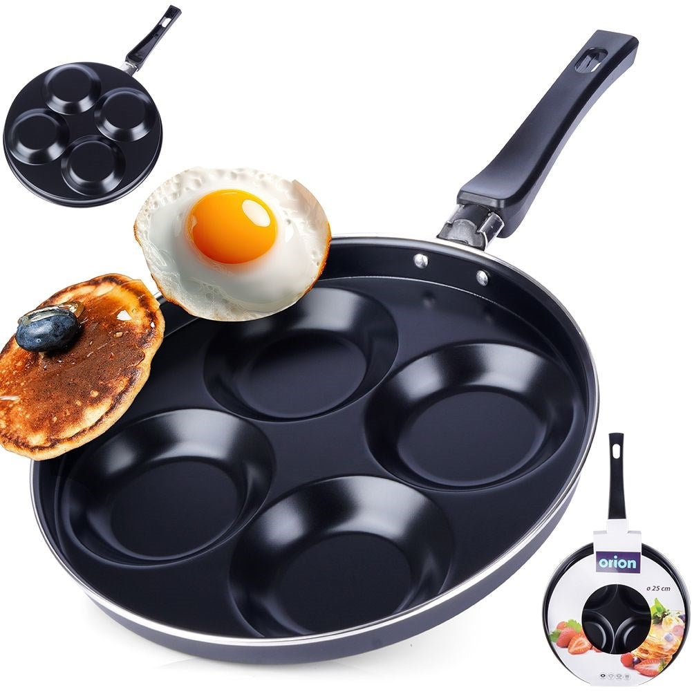 Granite frying pan 25 cm, 4 holes, non-stick