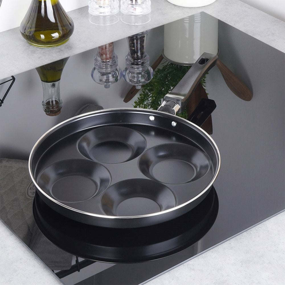 Granite frying pan 25 cm, 4 holes, non-stick