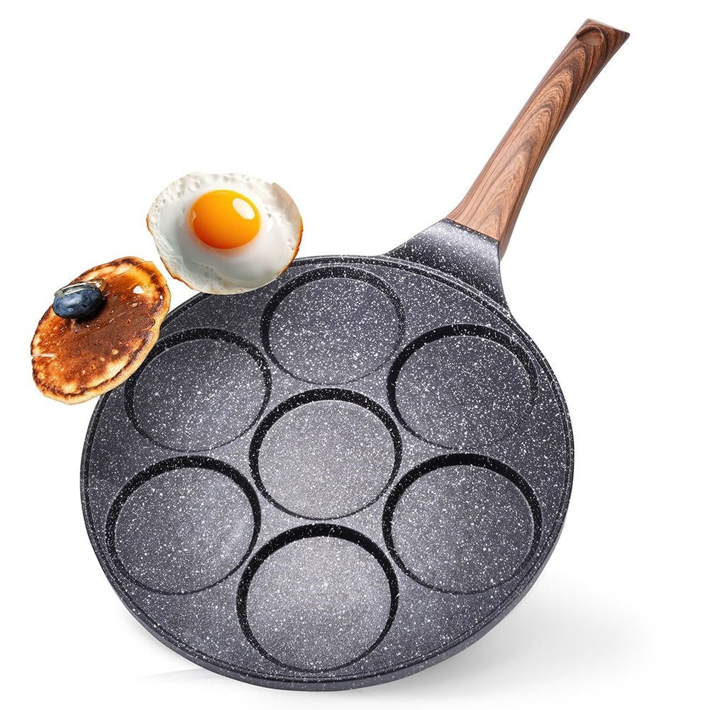 Granite frying pan 26 cm with 7 holes for all stoves