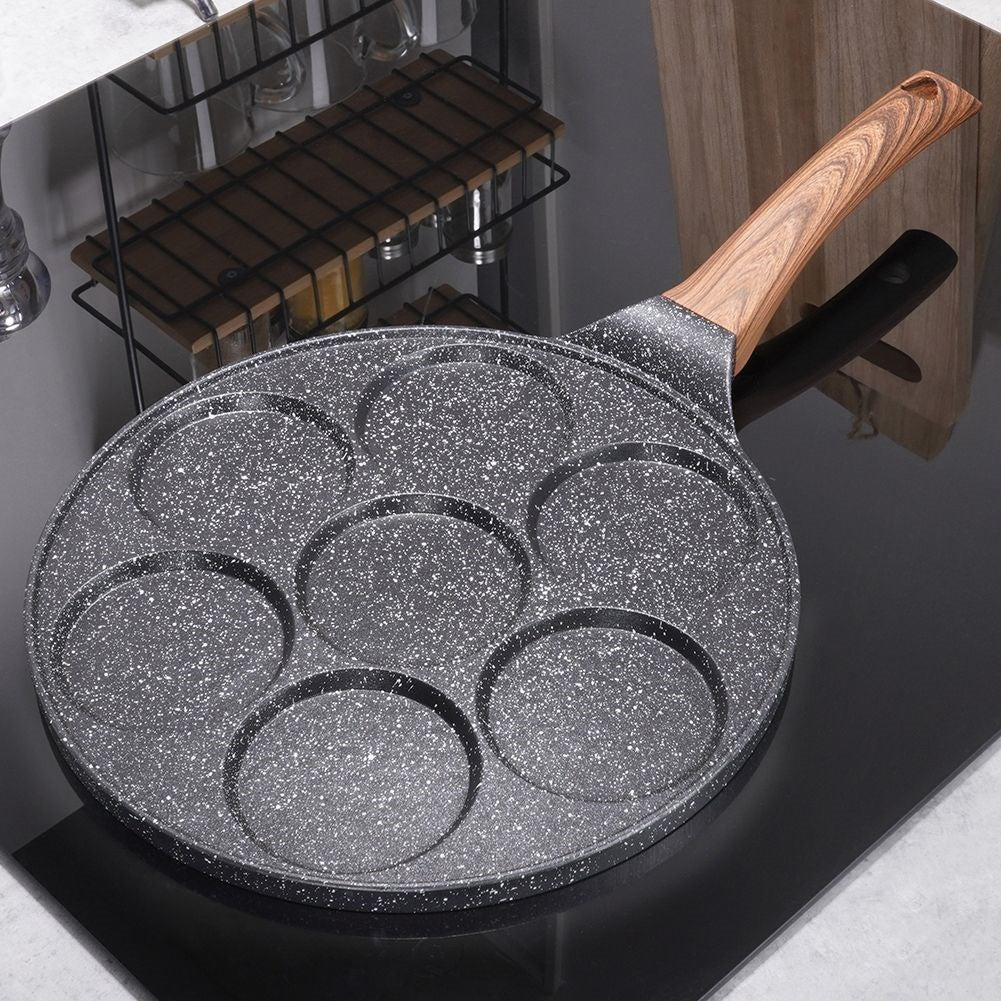 Granite frying pan 26 cm with 7 holes for all stoves