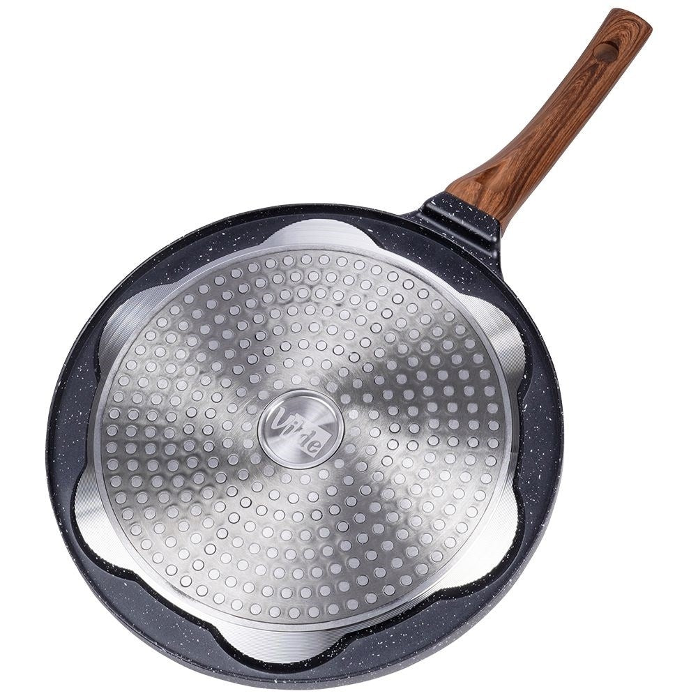 Granite frying pan 26 cm with 7 holes for all stoves