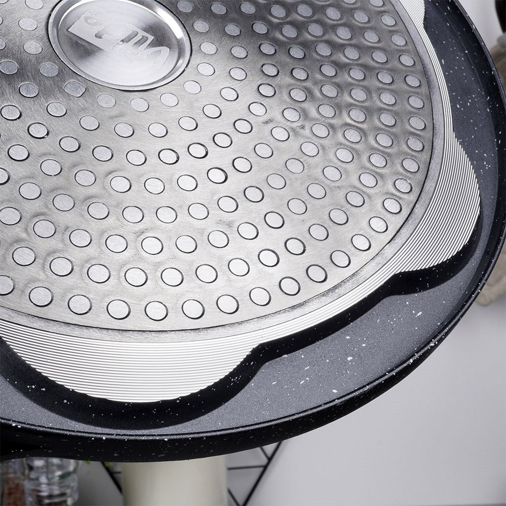 Granite frying pan 26 cm with 7 holes for all stoves
