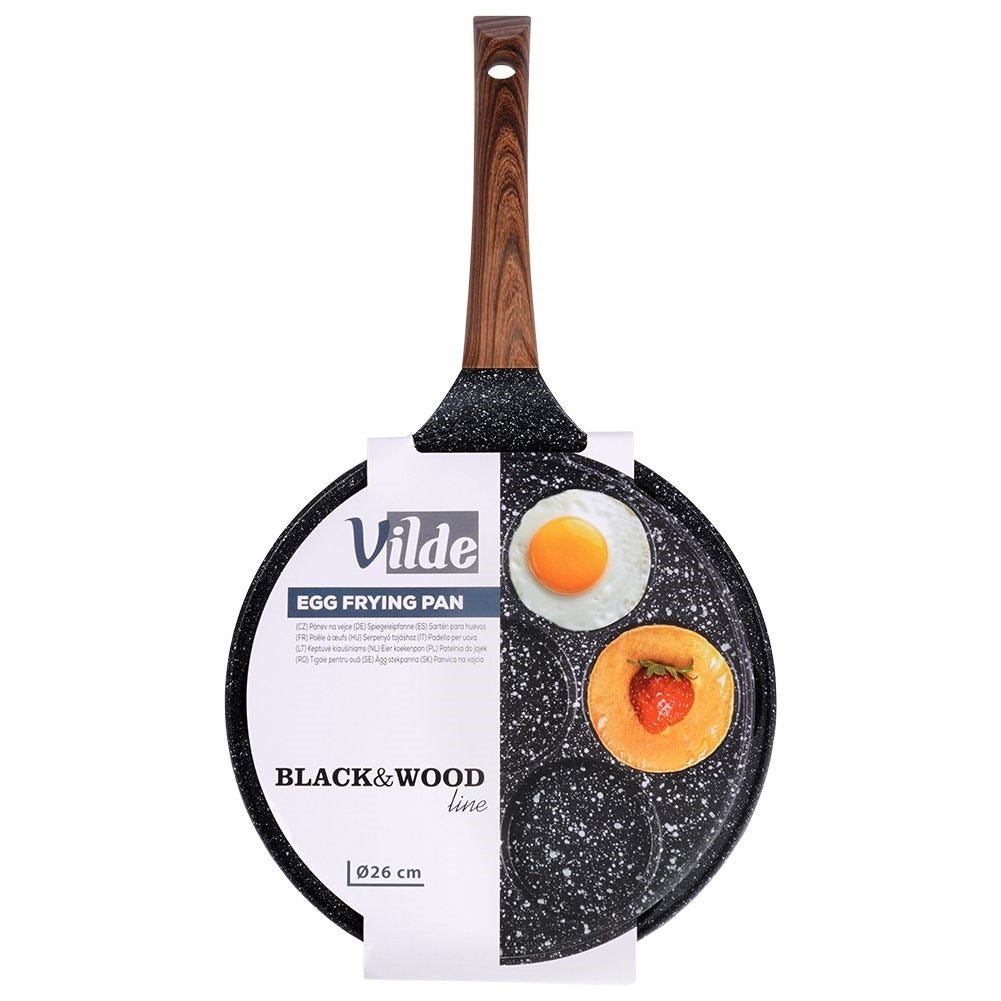 Granite frying pan 26 cm with 7 holes for all stoves