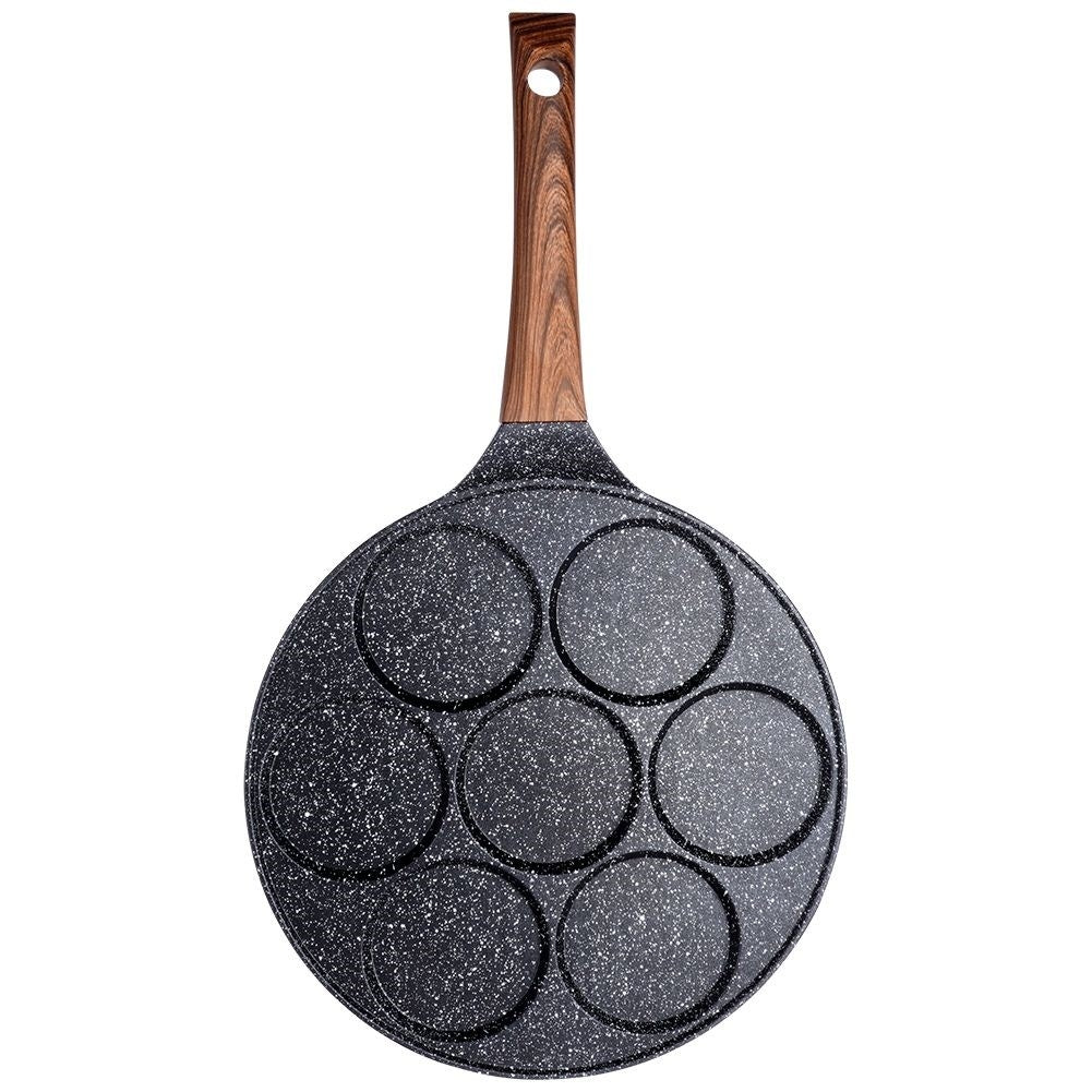 Granite frying pan 26 cm with 7 holes for all stoves