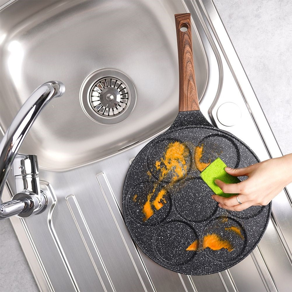 Granite frying pan 26 cm with 7 holes for all stoves