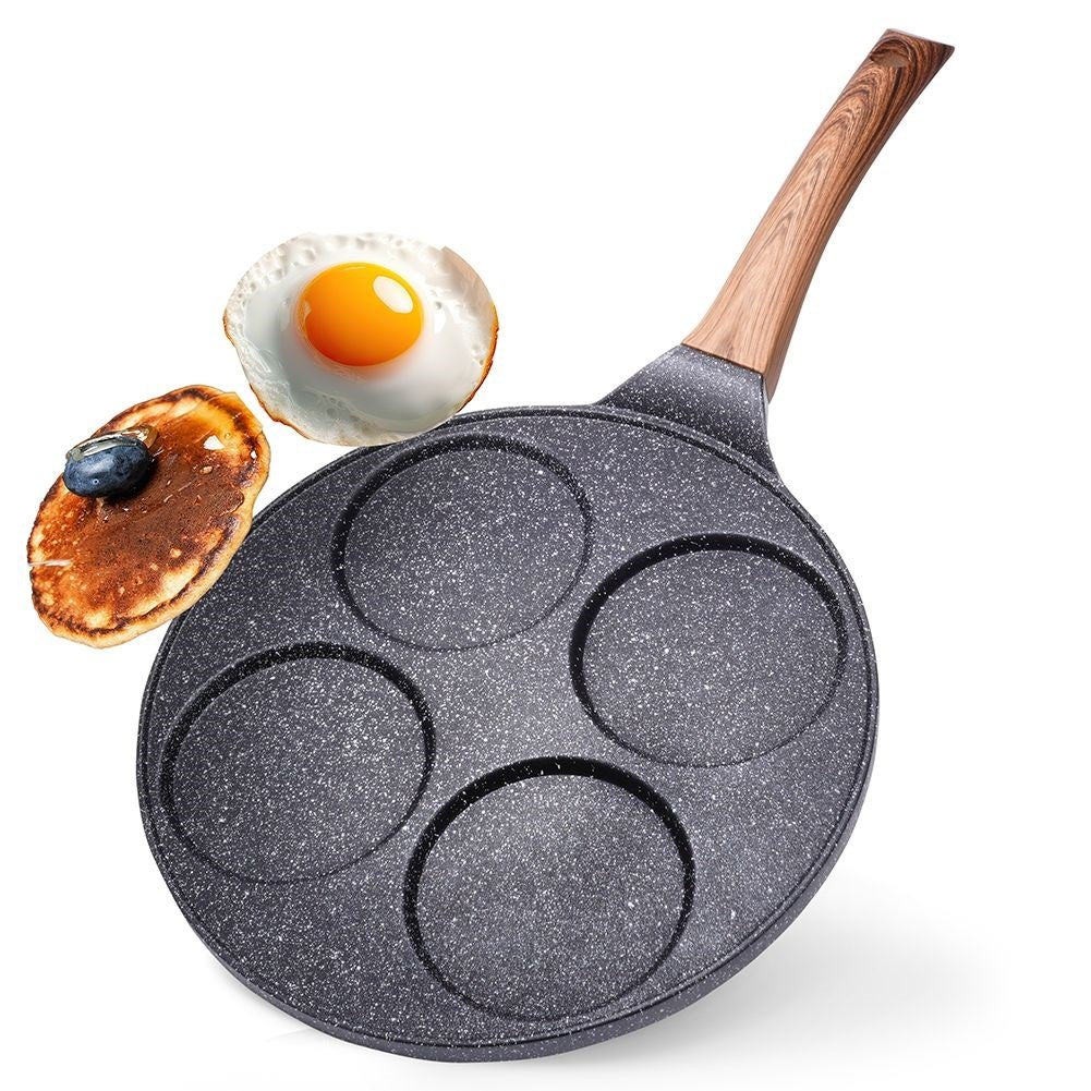 Granite frying pan 26 cm with four holes for all stoves