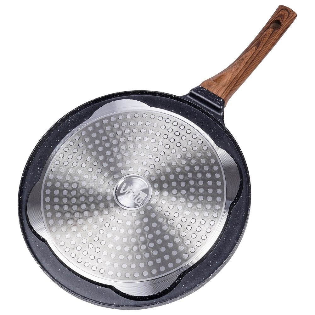 Granite frying pan 26 cm with four holes for all stoves