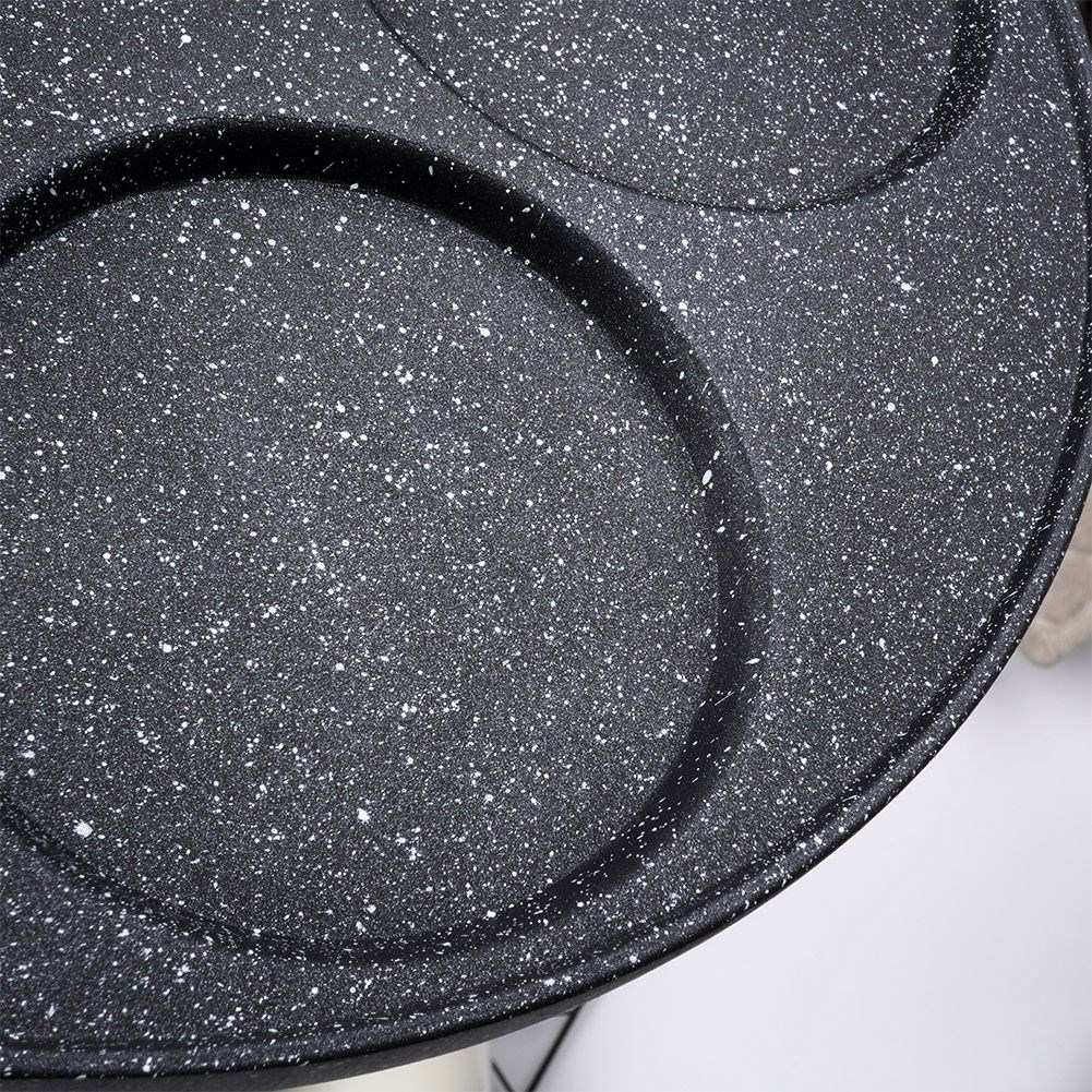 Granite frying pan 26 cm with four holes for all stoves