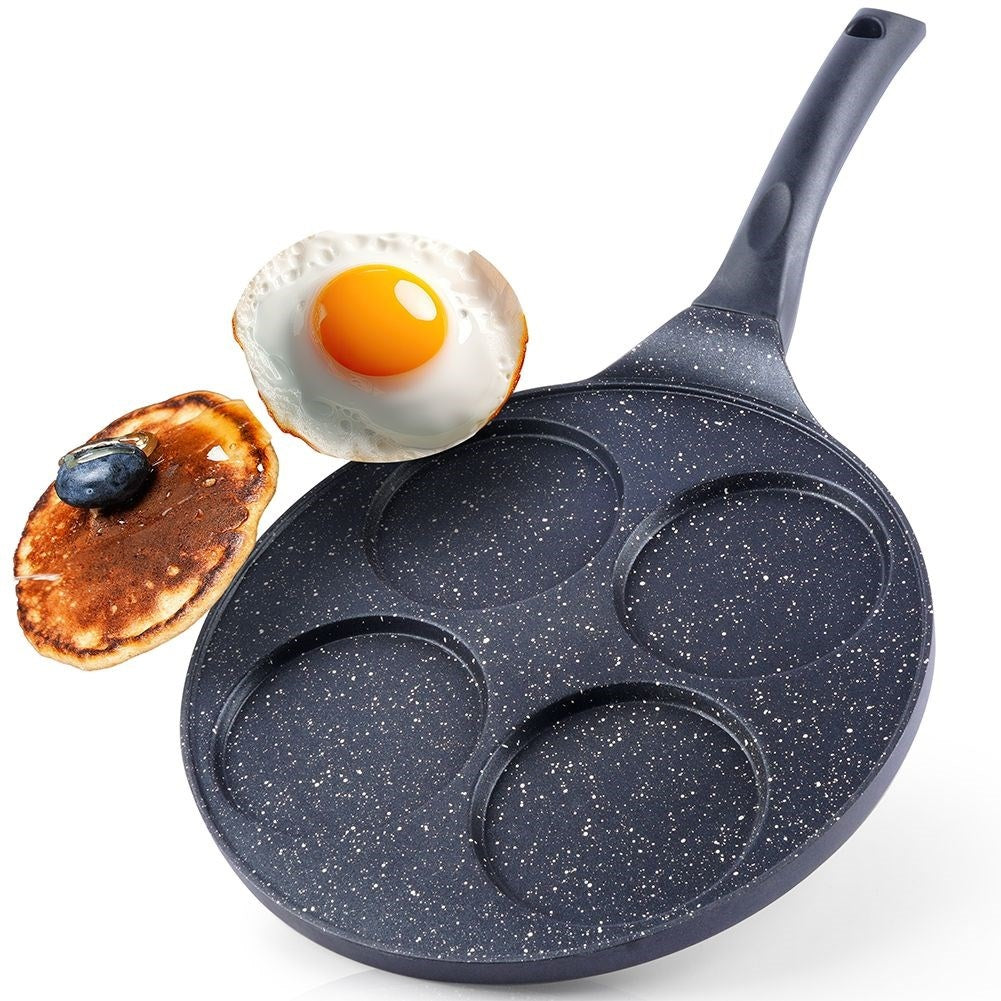 Granite frying pan 27 cm with 4 holes, non-stick, induction