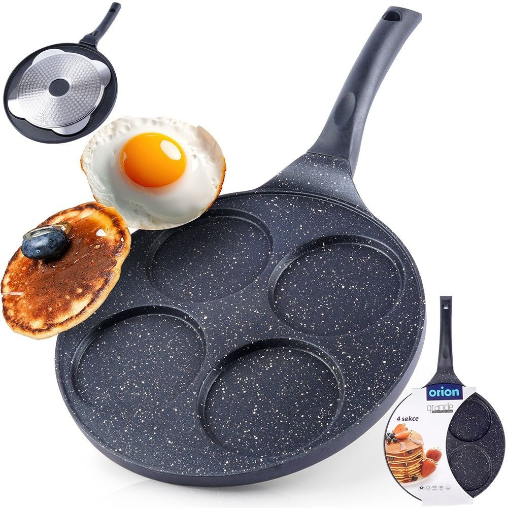 Granite frying pan 27 cm with 4 holes, non-stick, induction