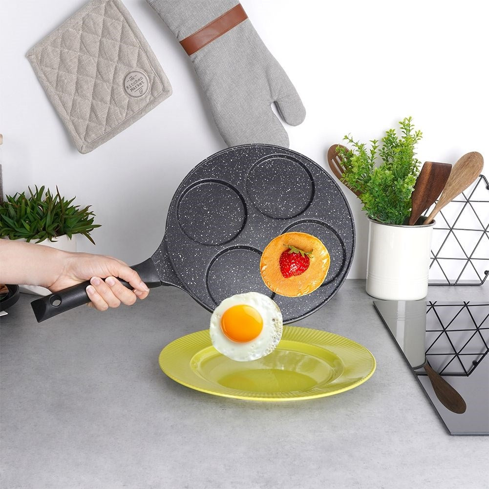 Granite frying pan 27 cm with 4 holes, non-stick, induction