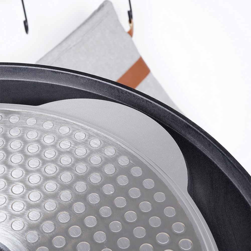 Granite frying pan 27 cm with 4 holes, non-stick, induction