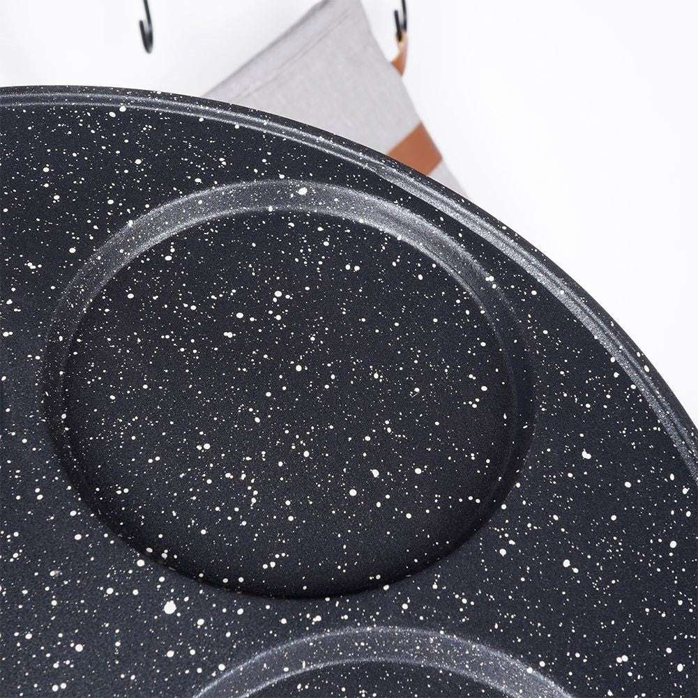Granite frying pan 27 cm with 4 holes, non-stick, induction
