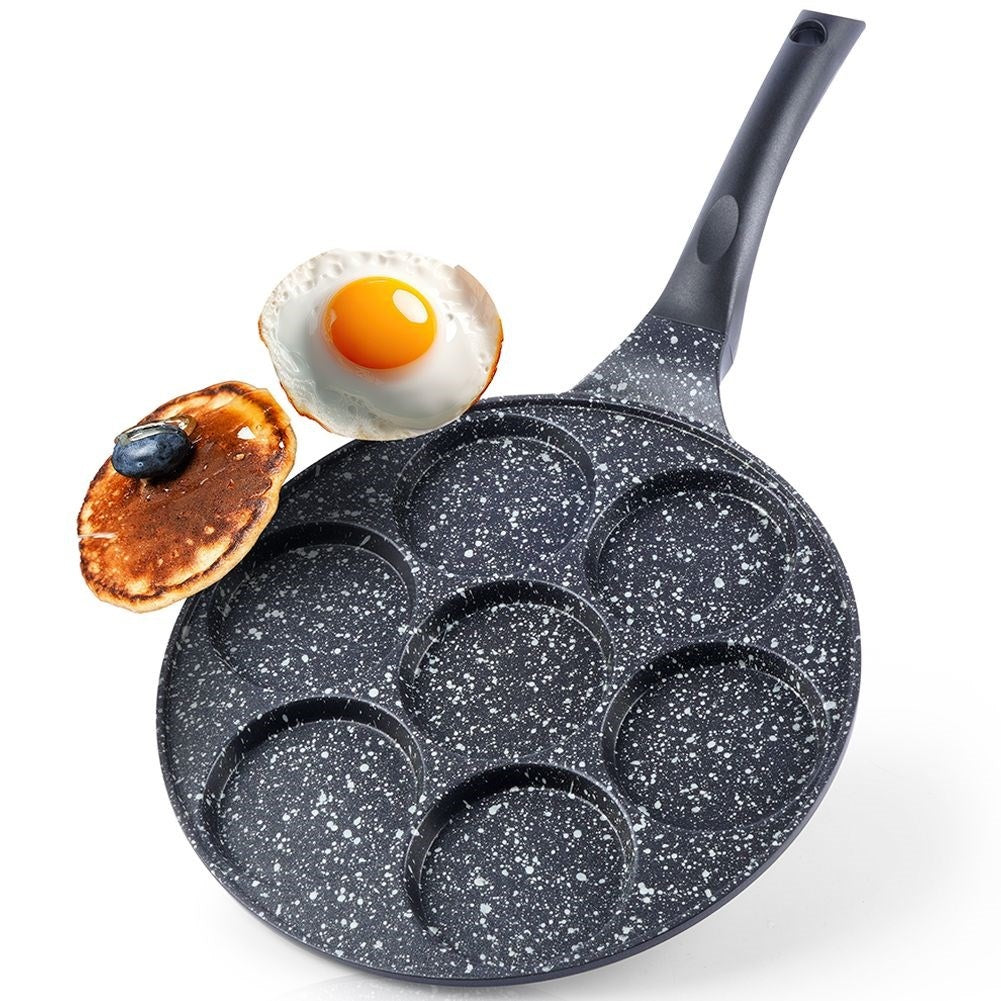 Granite frying pan 27 cm with 7 holes, non-stick, induction
