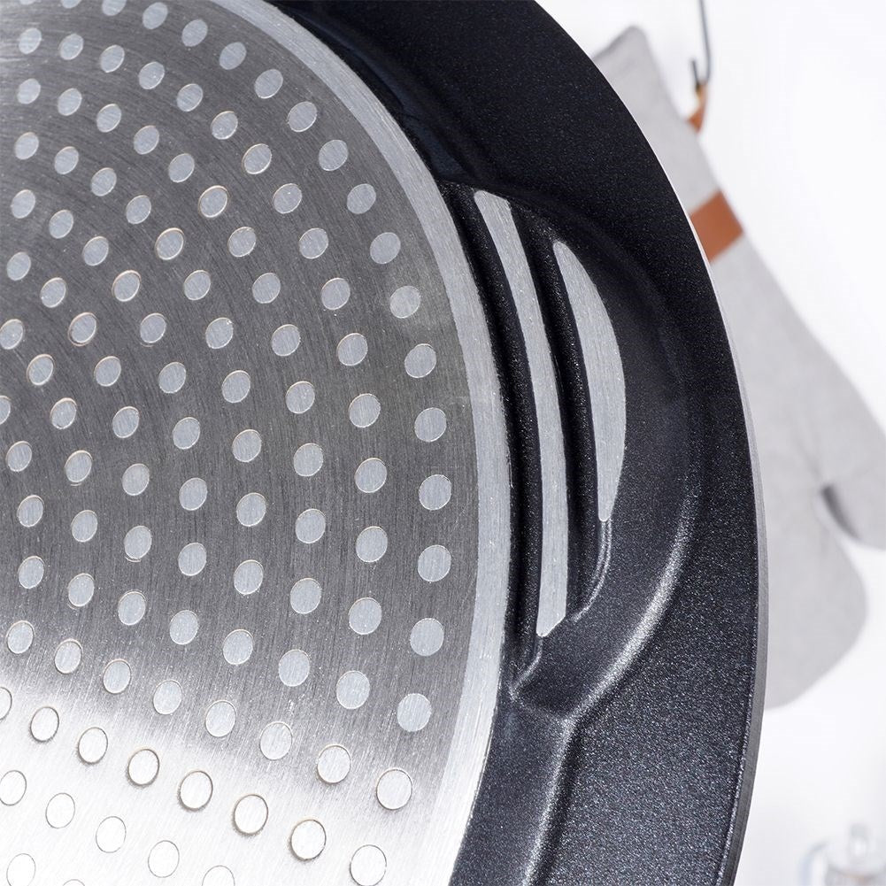 Granite frying pan 27 cm with 7 holes, non-stick, induction