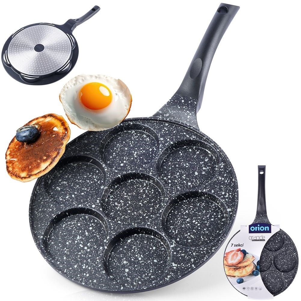Granite frying pan 27 cm with 7 holes, non-stick, induction