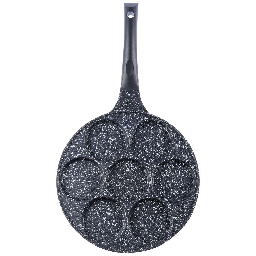 Granite frying pan 27 cm with 7 holes, non-stick, induction