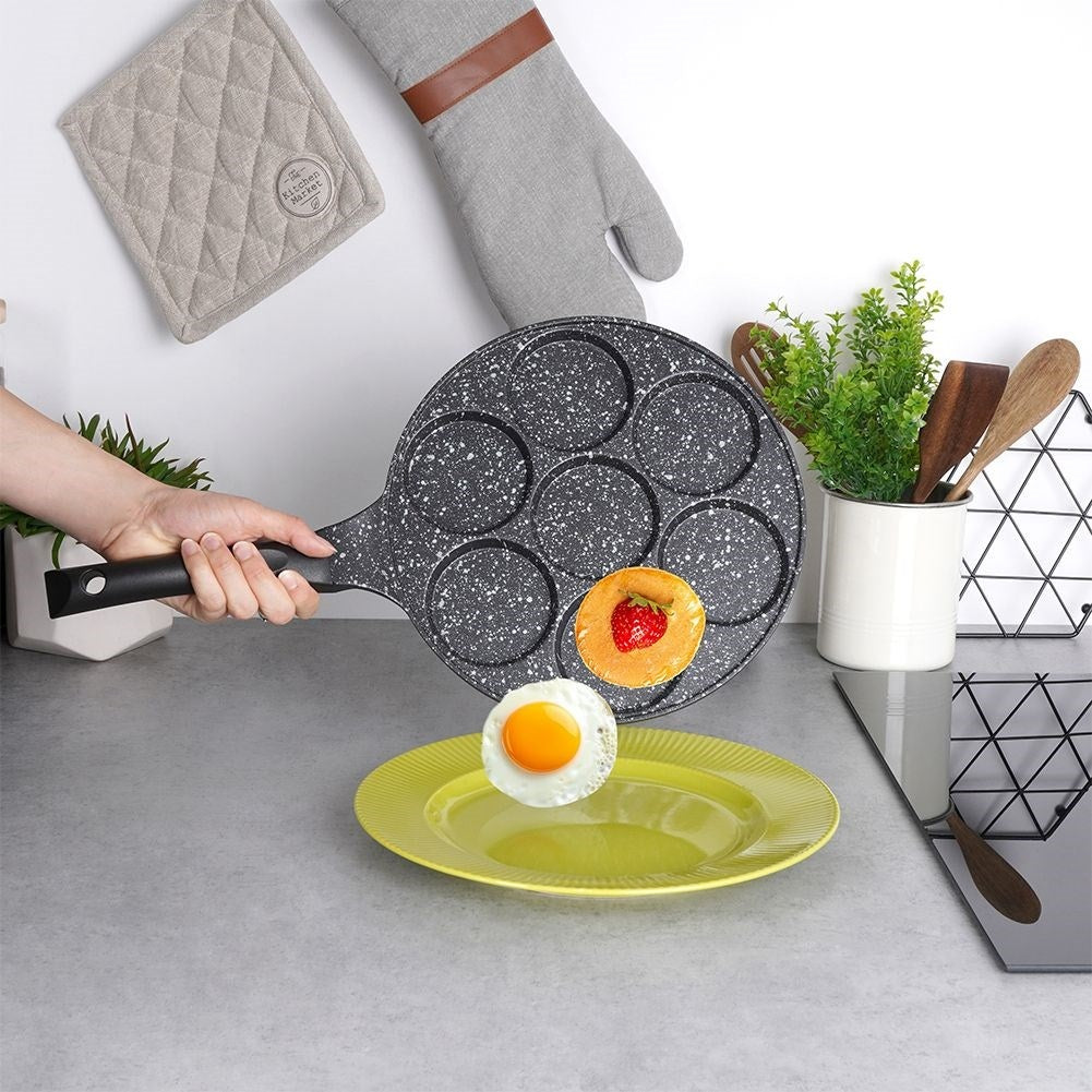 Granite frying pan 27 cm with 7 holes, non-stick, induction