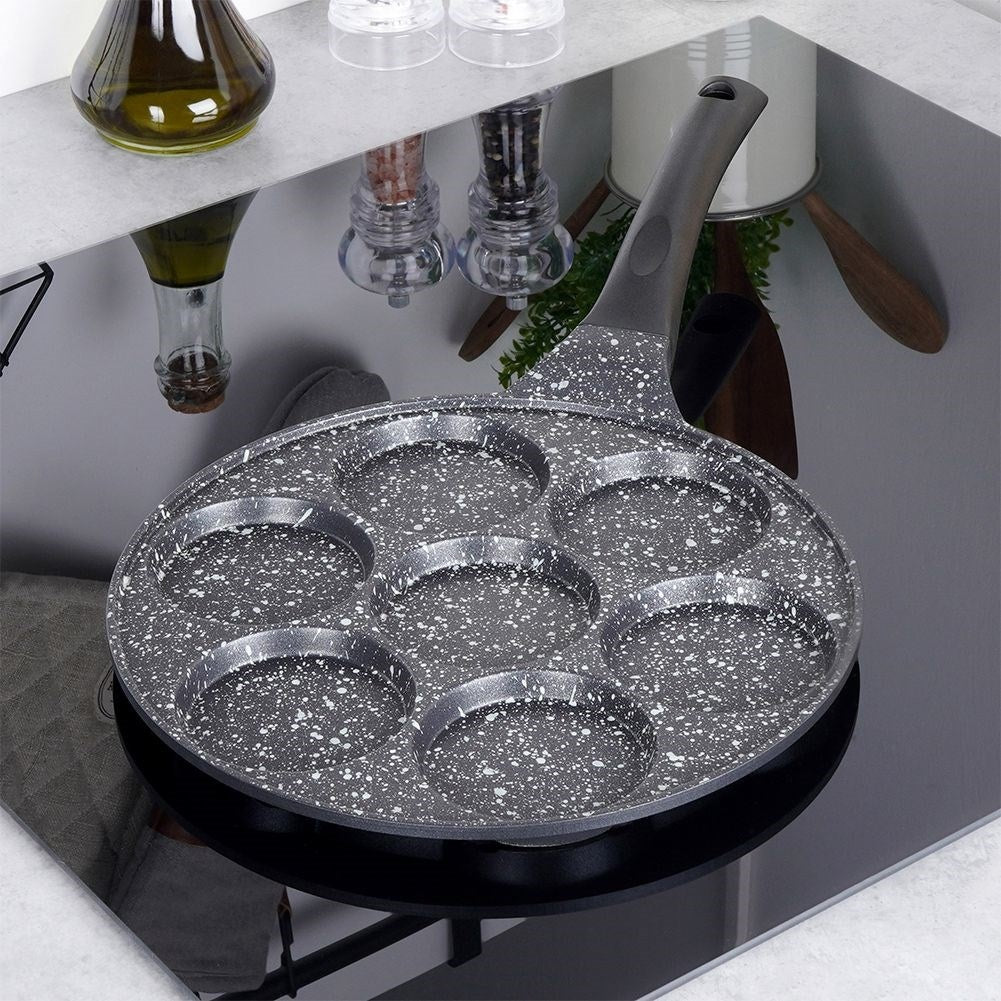 Granite frying pan 27 cm with 7 holes, non-stick, induction