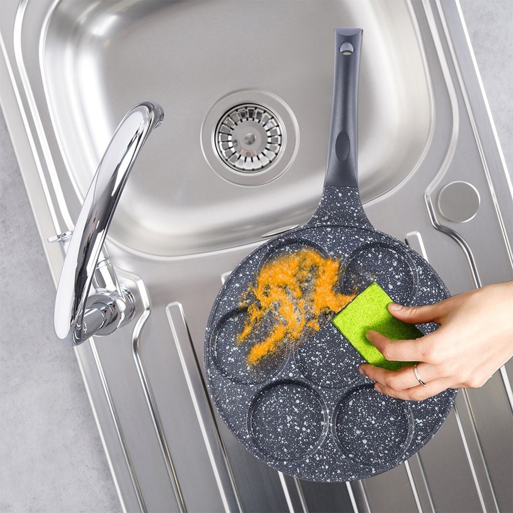 Granite frying pan 27 cm with 7 holes, non-stick, induction