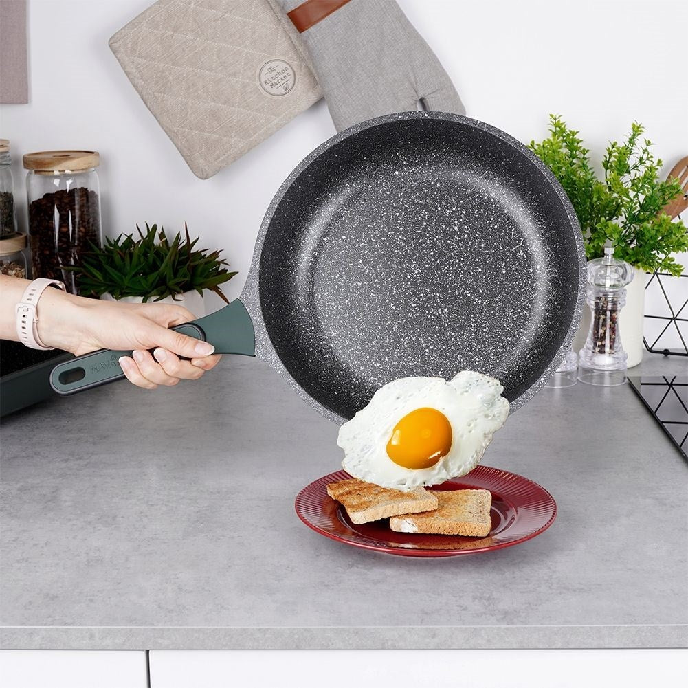 Granite frying pan, five layers, non-stick, stove & dishwasher safe