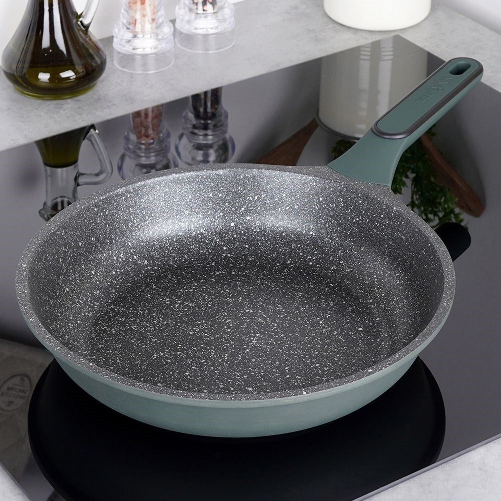 Granite frying pan, five layers, non-stick, stove & dishwasher safe