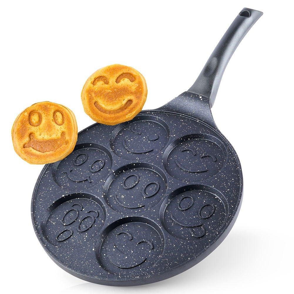 Granite frying pan with 7 Shapes - Pancakes & Eggs Perfect