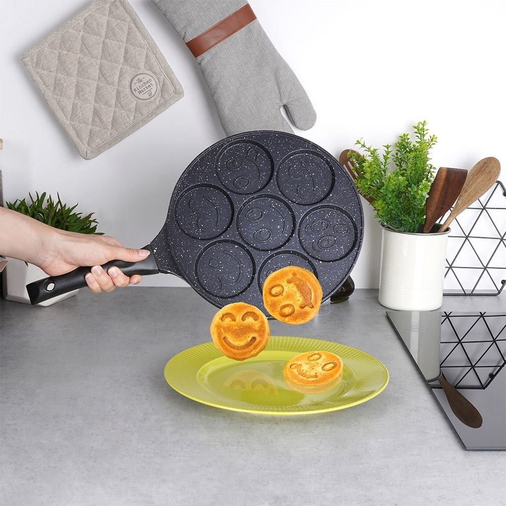 Granite frying pan with 7 Shapes - Pancakes & Eggs Perfect