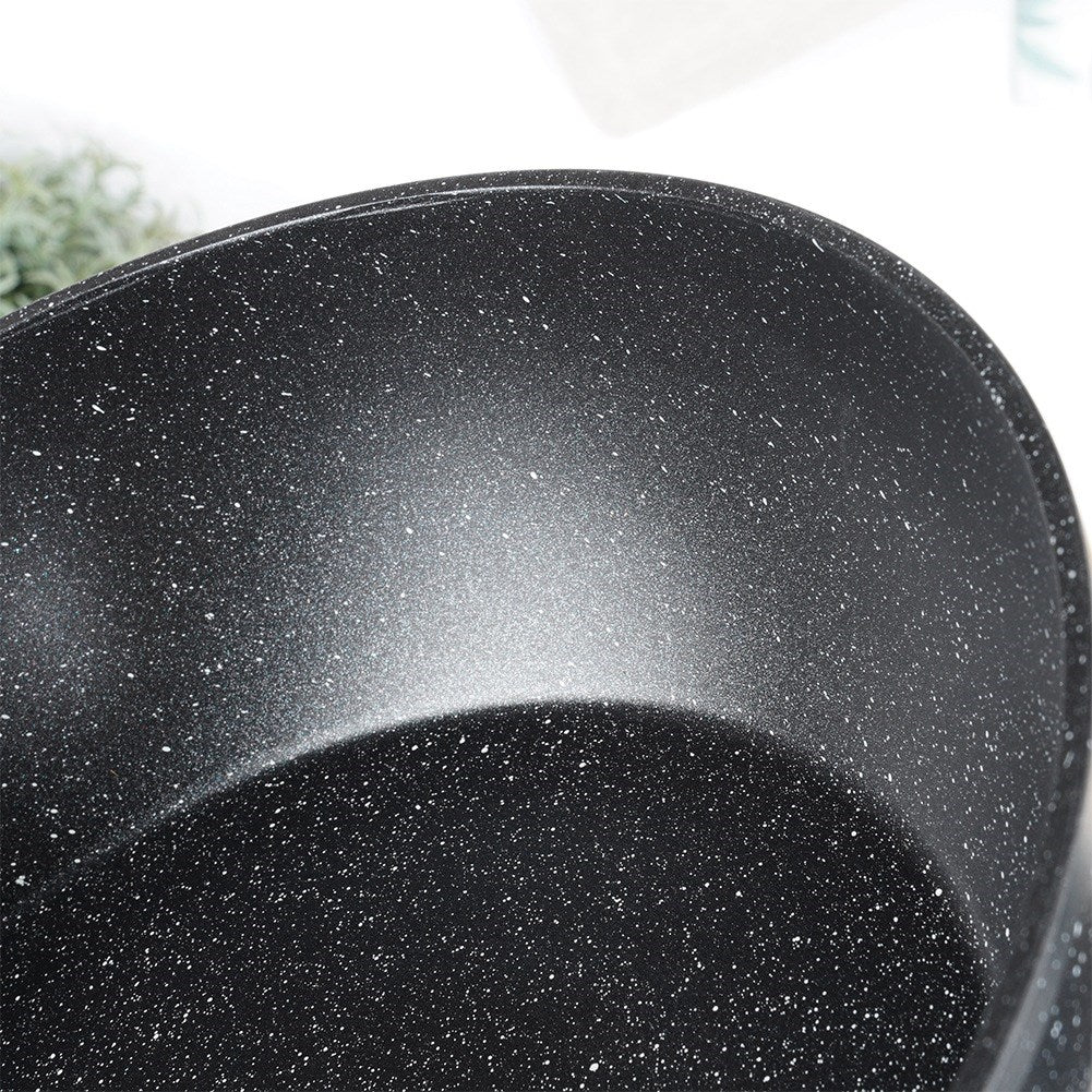Granite frying pan with glass lid BLACK&WOOD 28 cm, 3.5 l