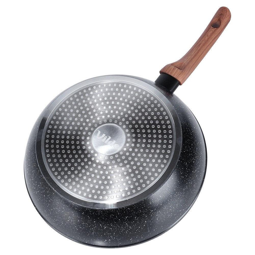 Granite frying pan with glass lid BLACK&WOOD 28 cm, 3.5 l