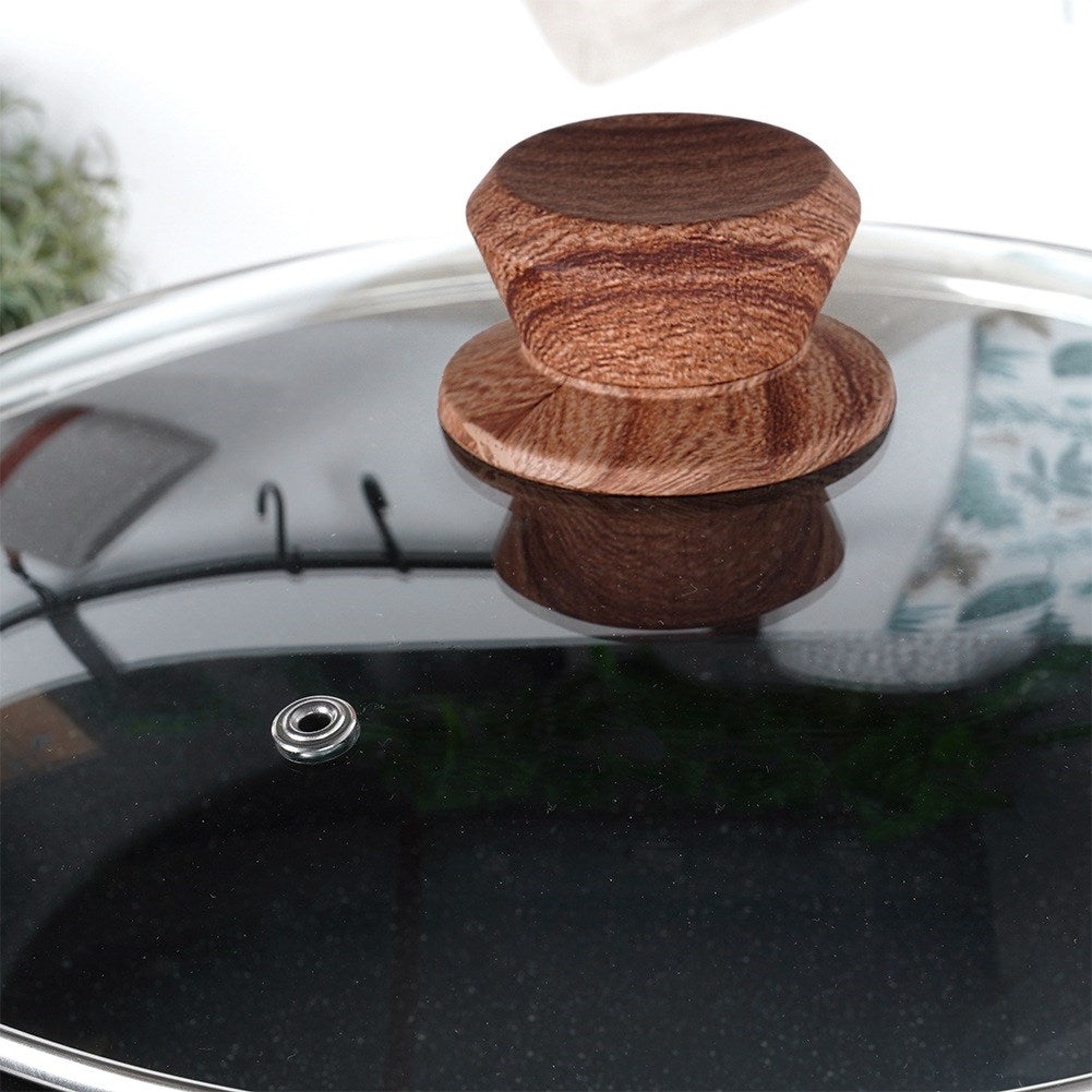 Granite frying pan with glass lid BLACK&WOOD 28 cm, 3.5 l