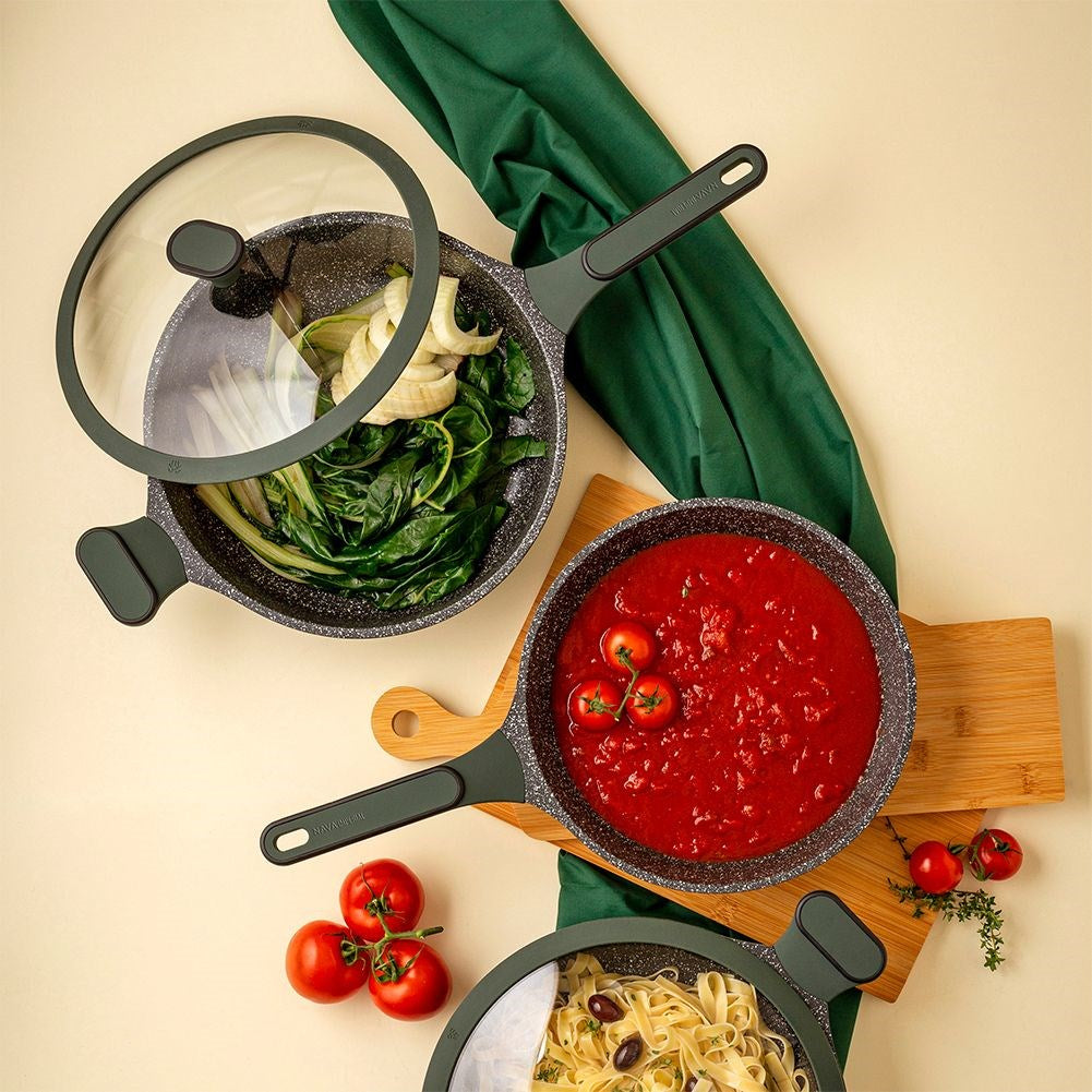 Granite frying pan with glass lid IMPERIAL 28 cm, 4 l