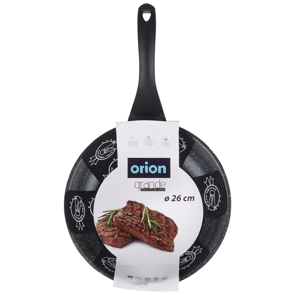 Granite frying pan with non-stick for all stoves, dishwasher safe
