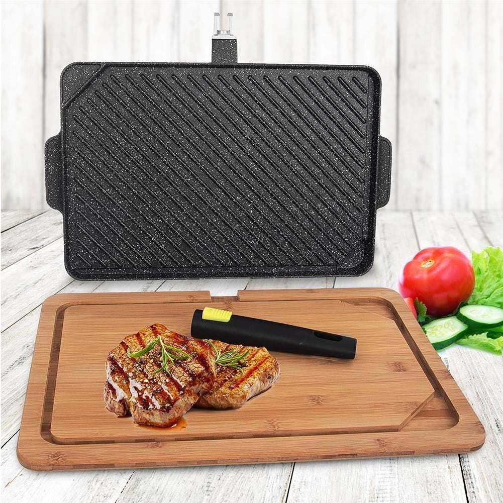 Granite grill plate with double-sided board GRANDE 49x43 cm 2 pcs.