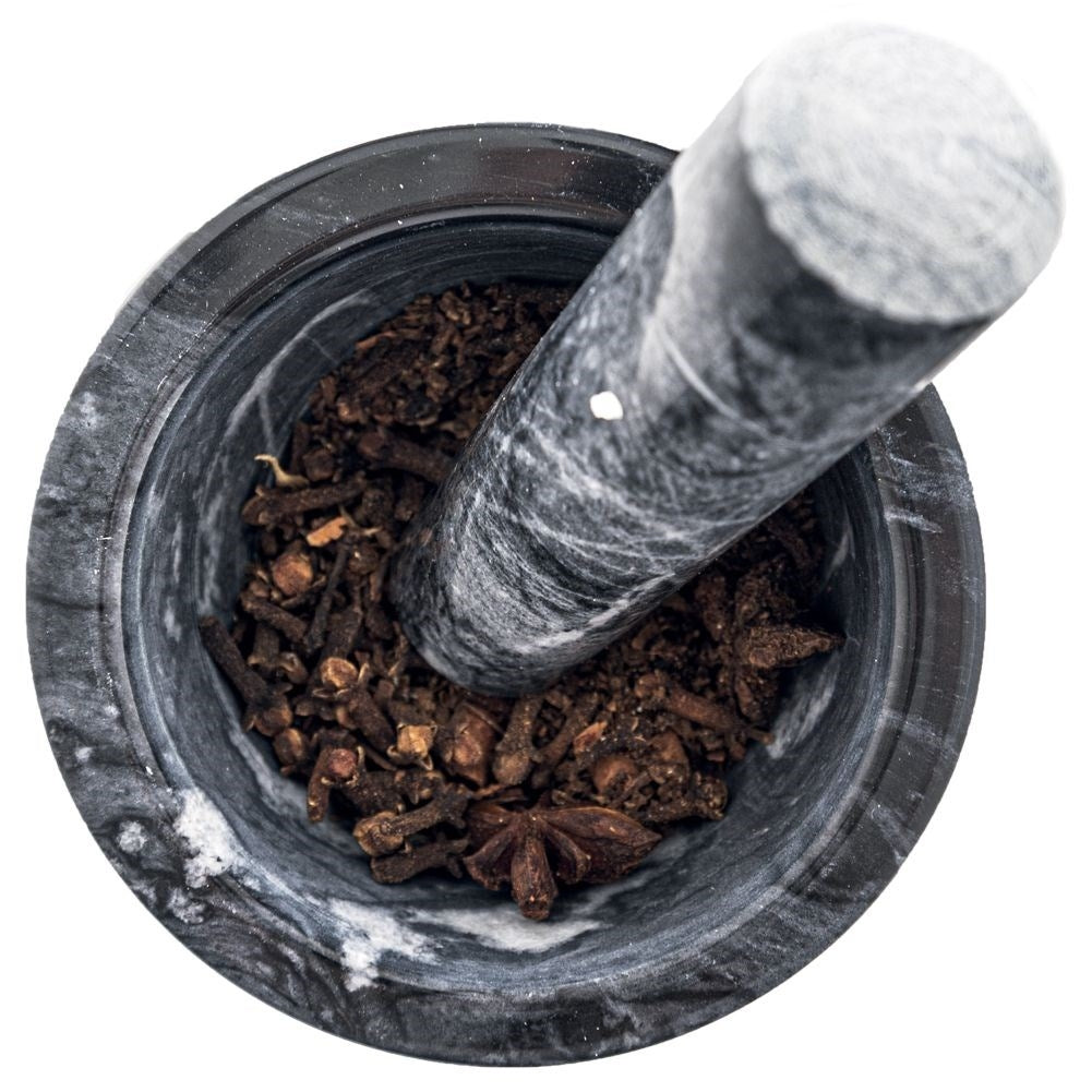 Granite mortar for spices, herbs and nuts