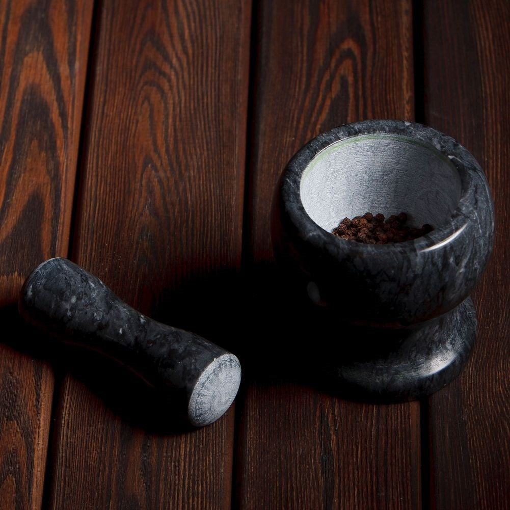 Granite mortar for spices, herbs and nuts