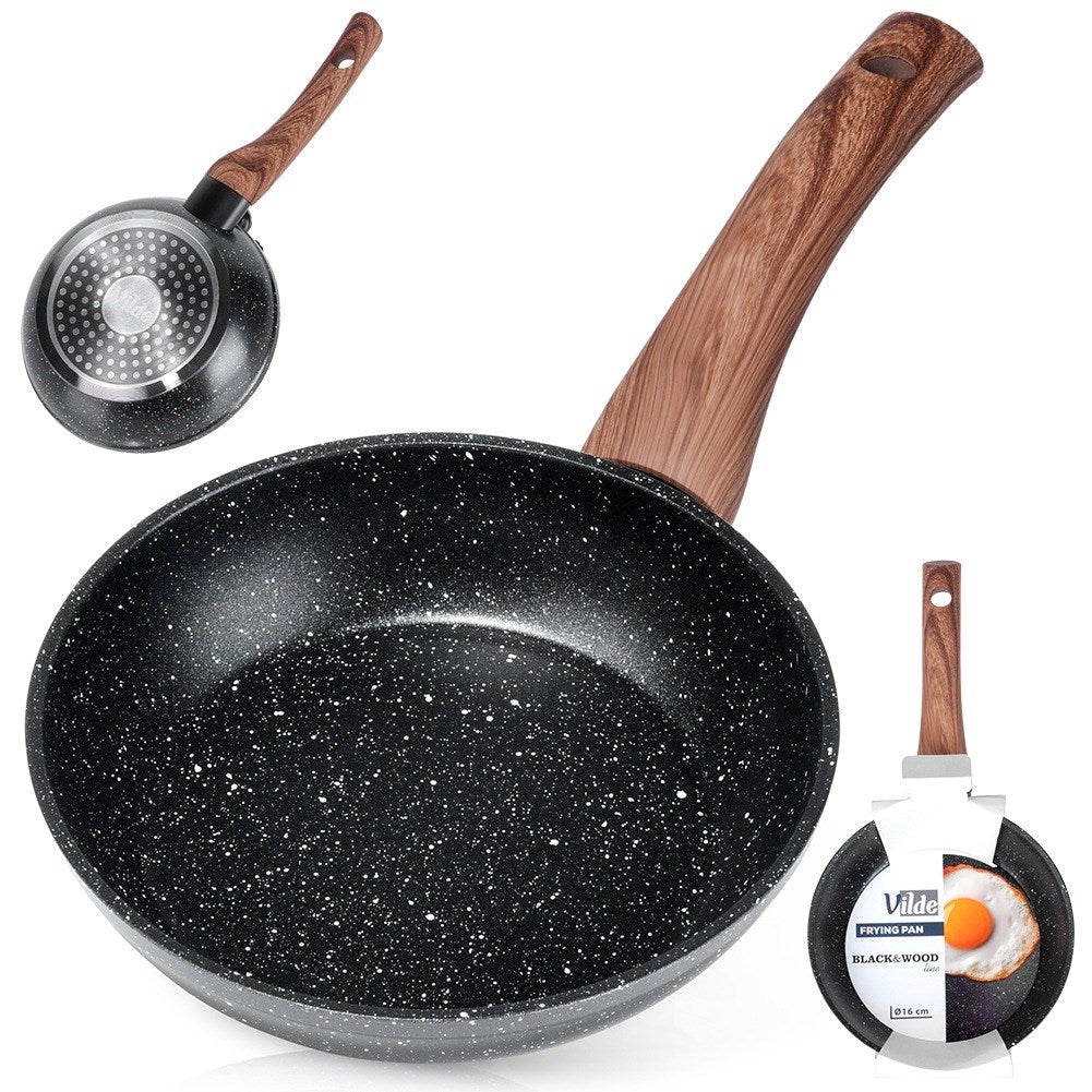 Granite pan BLACK&WOOD 16 cm