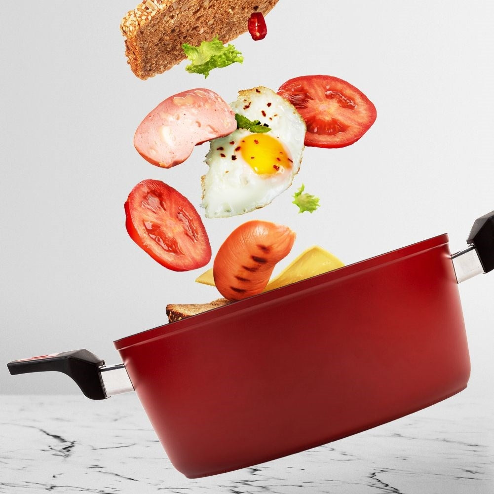 Granite pan with 5 layers non-stick, 4.2L, dishwasher safe