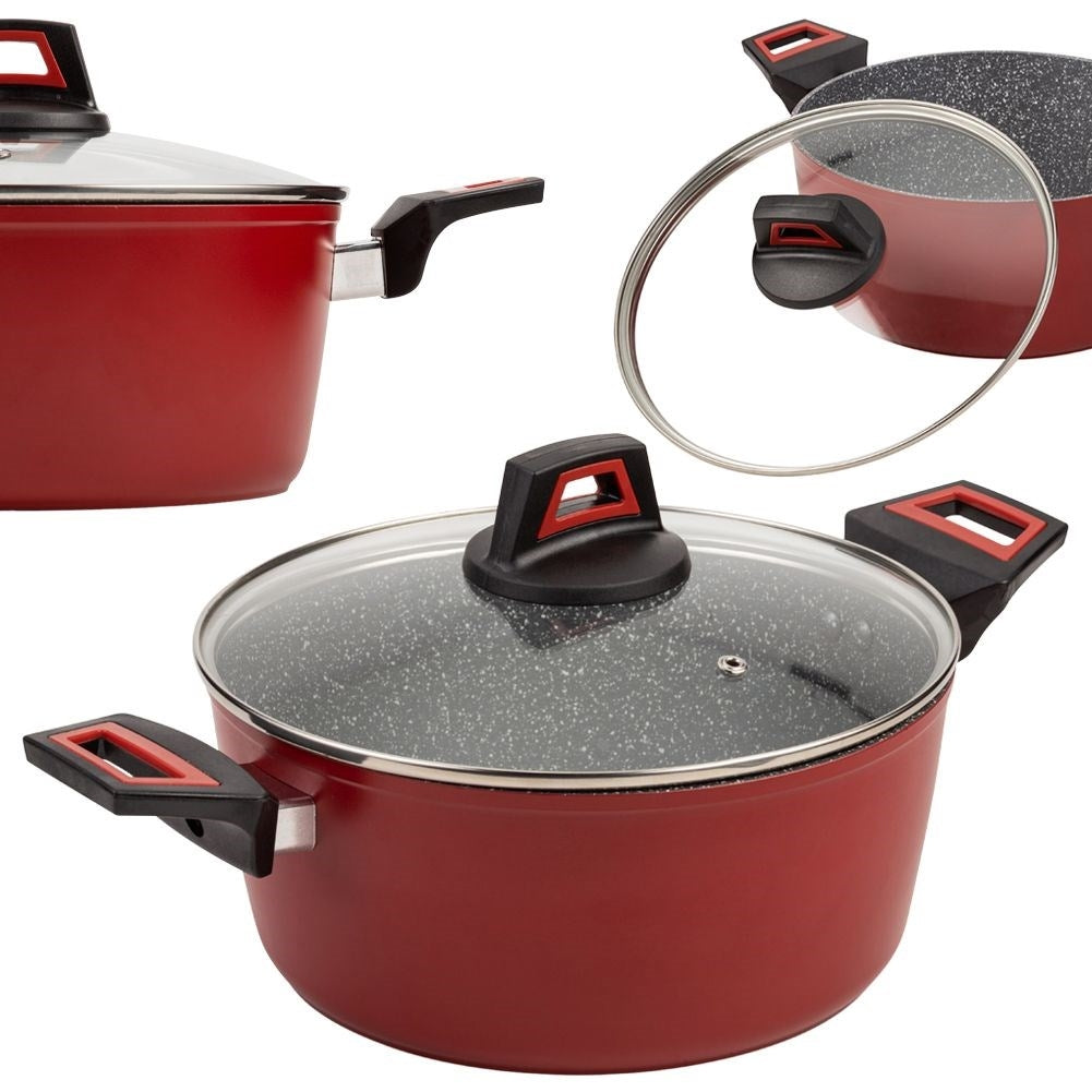 Granite pan with 5 layers non-stick, 4.2L, dishwasher safe