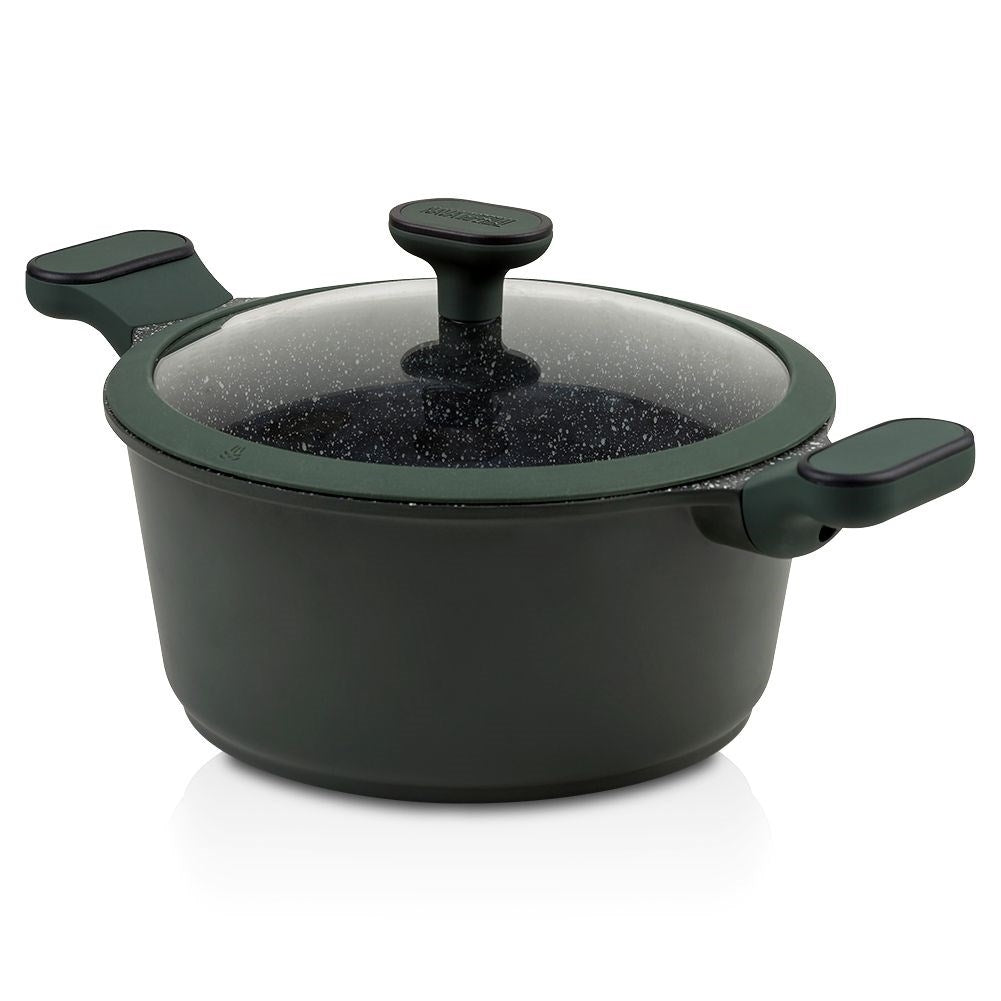 Granite pot with five-layer non-stick coating