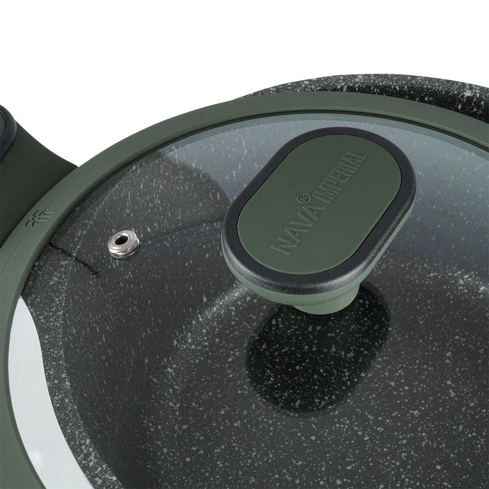 Granite pot with five-layer non-stick coating