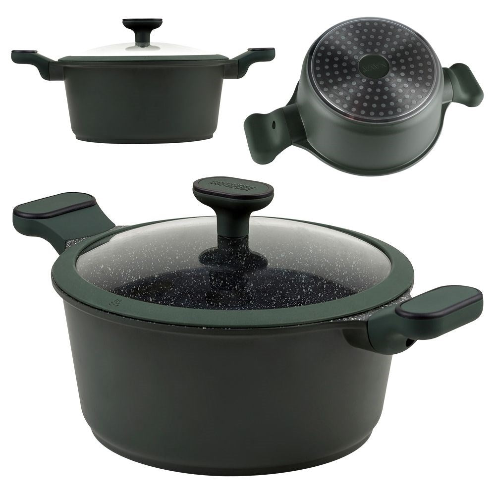 Granite pot with five-layer non-stick coating