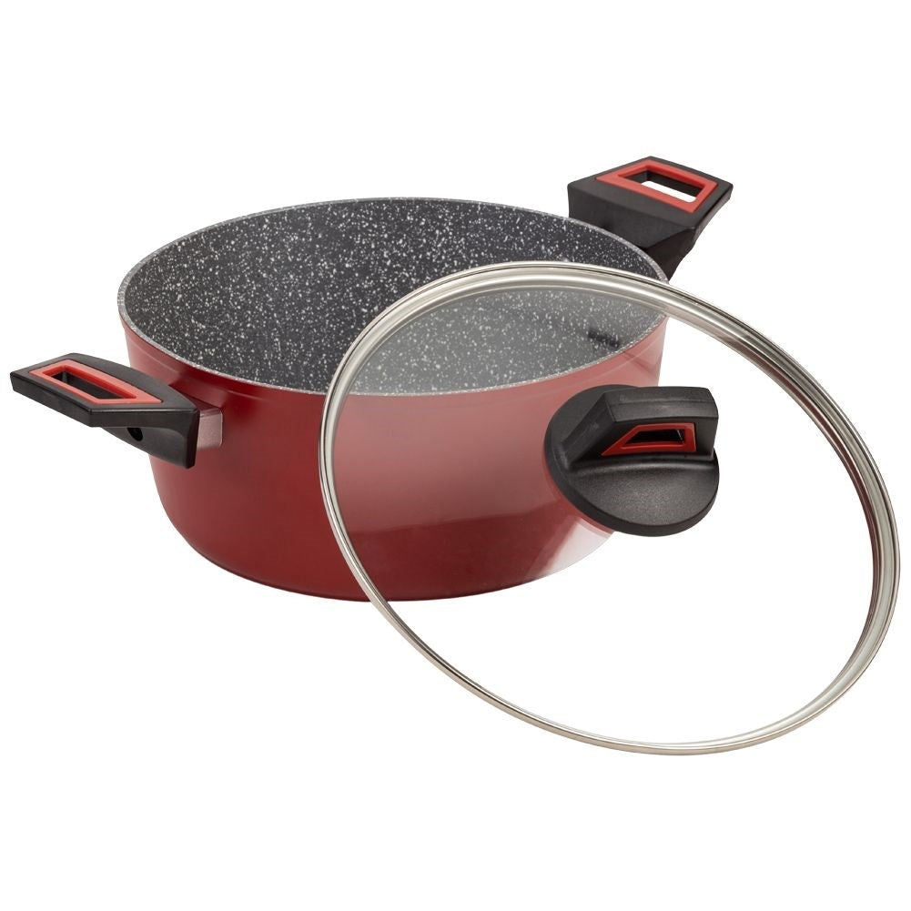 Granite pot with five layers non-stick, 6.2L, dishwasher safe
