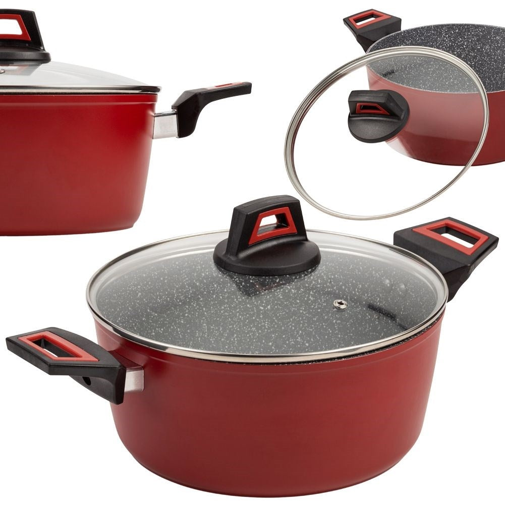 Granite pot with five layers non-stick, 6.2L, dishwasher safe